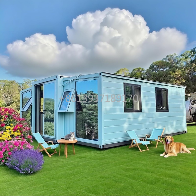 Tiny Home Bathroom Kitchen - 移動可能なプレハブ式小型住宅販売中。2寝室、1バスルーム、キッチン付き、拡張可能なコンテナハウス。