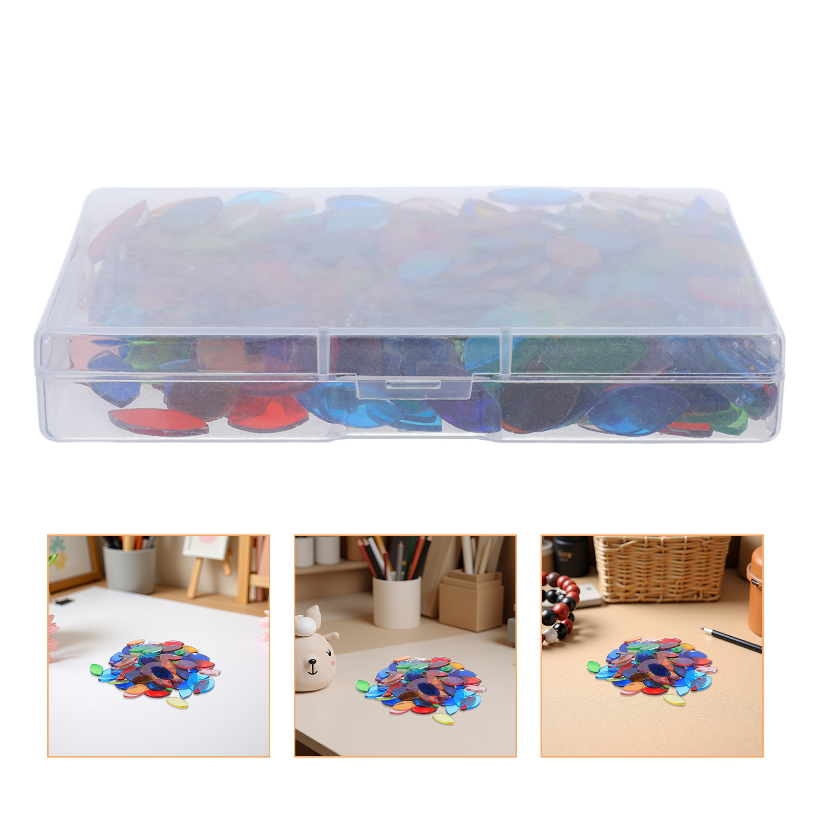 Home Bathroom Tiles - 443 個のリーフガラスモザイクタイル DIY クラフト用フラットカラー片材キッチンバスルームウォールアート装飾ガラスタイル家庭用