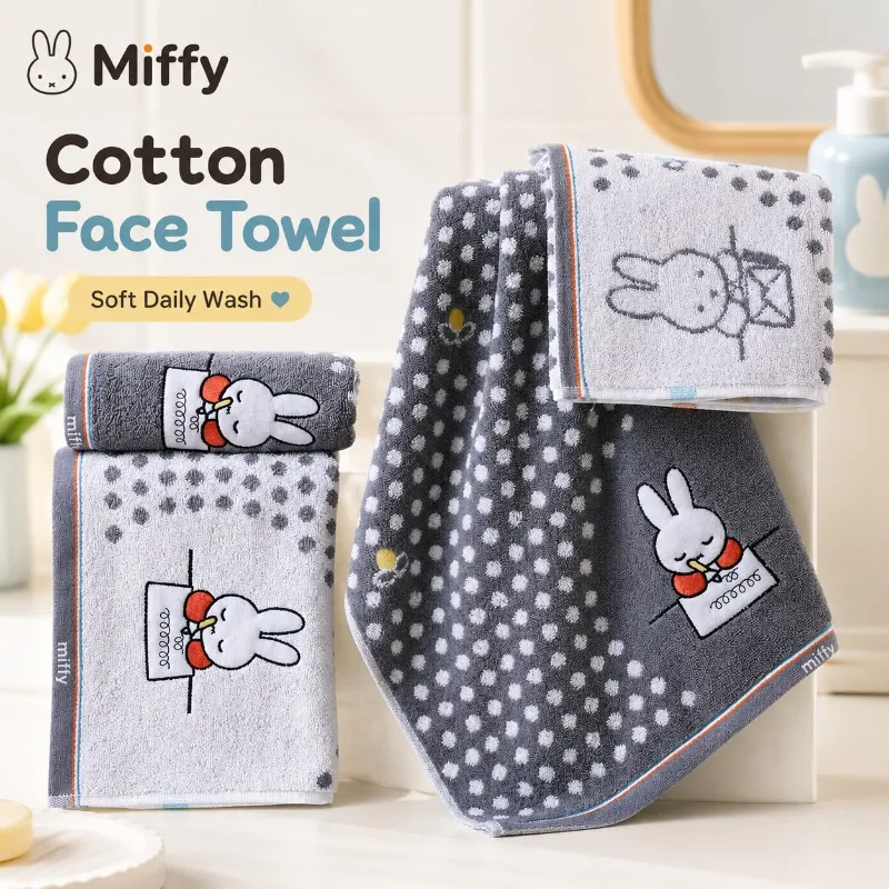 Home One Bathroom Accessories - アニメミッフィー 100%コットンフェイスタオル カップルデザイン 漫画ウサギ柄ウォッシュクロス バスルームや家庭での毎日の洗濯用