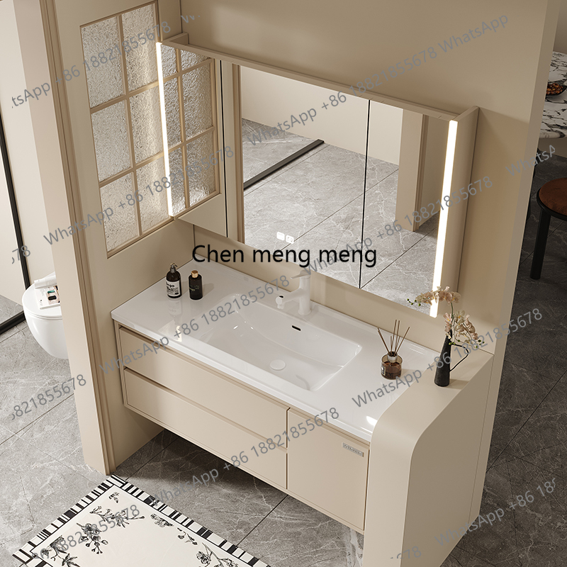 Home Bathroom Vanity Combo - 収納棚 バスルームキャビネットオーガナイザー パーティション トイレディスプレイスペースセーバー カップボード モダンアーカビダーレス