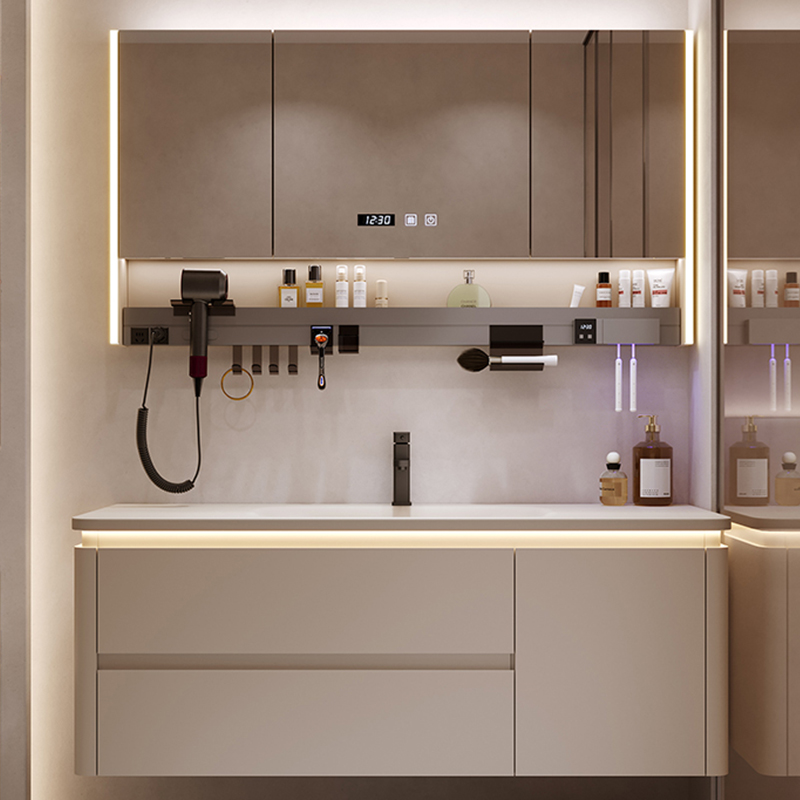 Home Bathroom Vanity Combo - モダンなシンプルなバスルームキャビネット洗面台ヴィンテージ化粧台引き出しバスルームキャビネット収納シャワー Armadi Aperti 家具