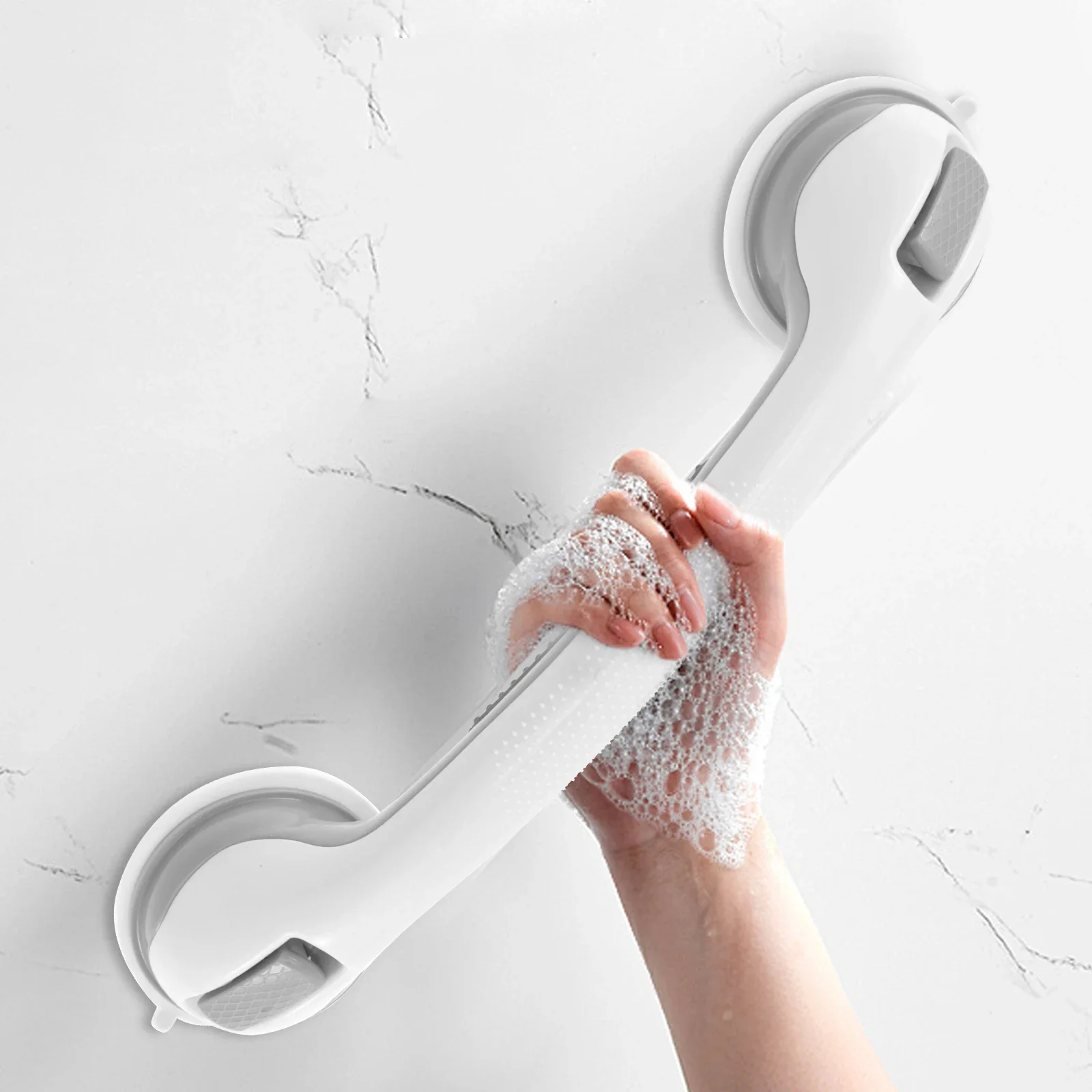 Home Bathroom Grab Bar - 2 個シャワーグラブバー滑り止めシャワーグラブハンドルプラスチック再利用可能な浴槽グラブハンドル取り外し可能な浴槽グラブバー家庭用浴室用