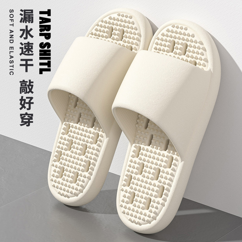 Home Bathroom Products - 浴室用滑り止めスリッパ、オールシーズン室内用、水漏れ防止、速乾性、厚底、マッサージ、通気性、冷却スリッパ