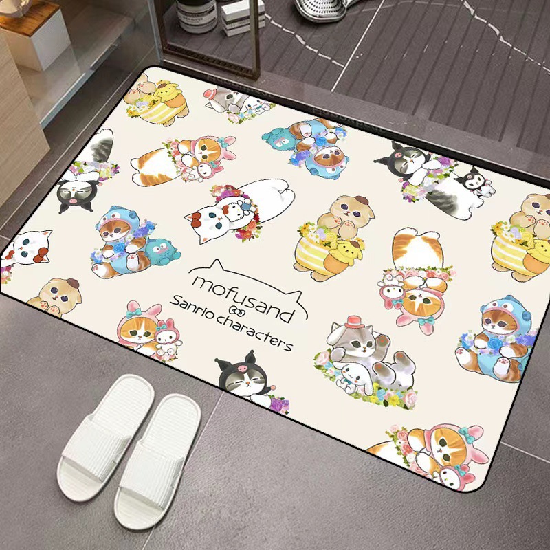 Home Bathroom Model - モフサンド漫画珪藻土吸水フロアマット滑り止めドアマット浴室入口用速乾バスマット家庭用トイレ用