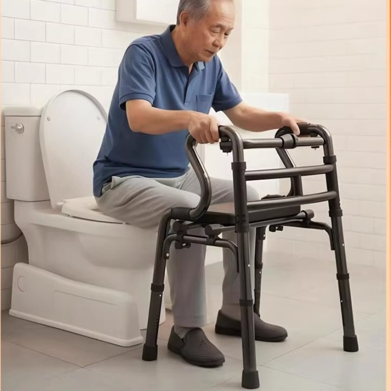 Home Bathroom Grab Bar - 高齢者用調節可能なグラブバー、トイレ・浴室用ノードリルアルミレール、ソファベッド用立ち上がり補助ハンドル、家庭用安全補助具
