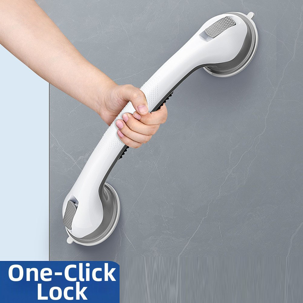Home Bathroom Grab Bar - 2個入り 超強力吸盤式グラブバー 安全ハンドル ドリル不要設置 家庭用バスルームアクセサリー