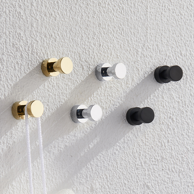 Home Bathroom Products - 2/3/4/5個真鍮ローブフック防錆タオルフックキー帽子フックハンガー家庭用装飾ホーム浴室付属品