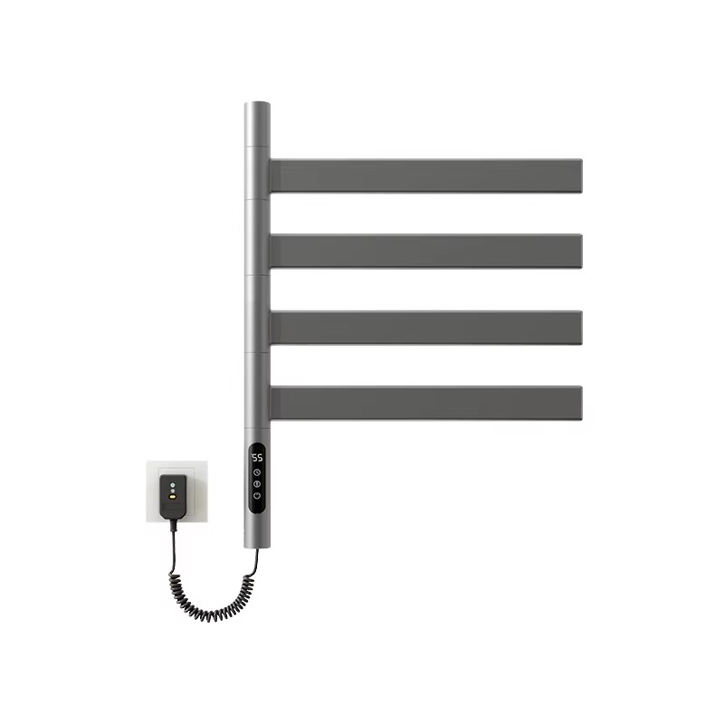Towel Warmer Electric - 電気加熱タオルラック 乾燥ラック付き ステンレススチール製 壁掛けタオルウォーマー 110V 米国標準