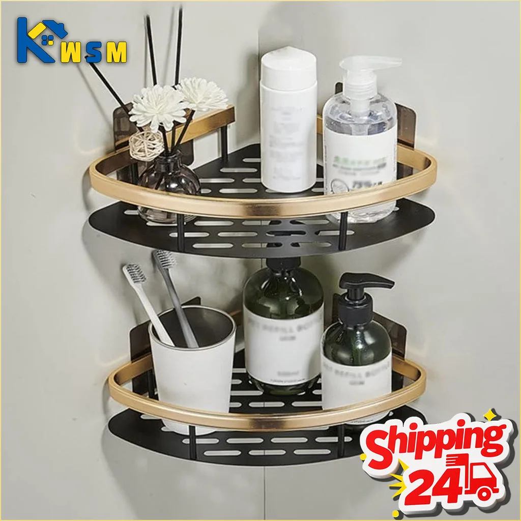 Tiny Home Bathroom Kitchen - バスルームシェルフ キッチン収納オーガナイザー アルミ合金 シャンプーラック シャワーシェルフ バスルームアクセサリー
