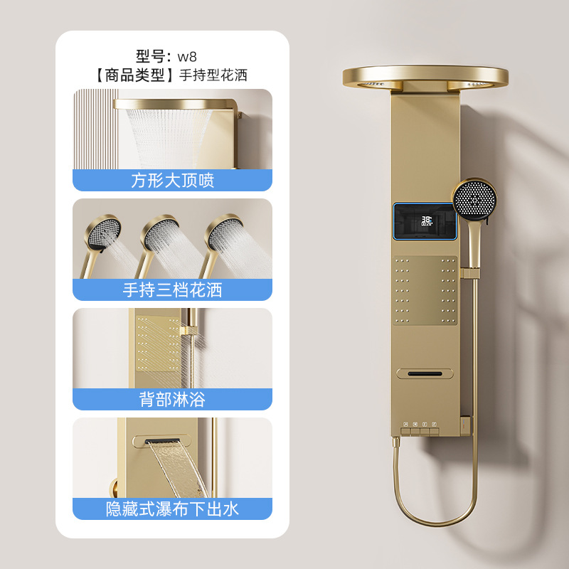 スペースグレーのスマートデジタルディスプレイ付き背面取り付け - Home Bathroom Shower のレビューと価格