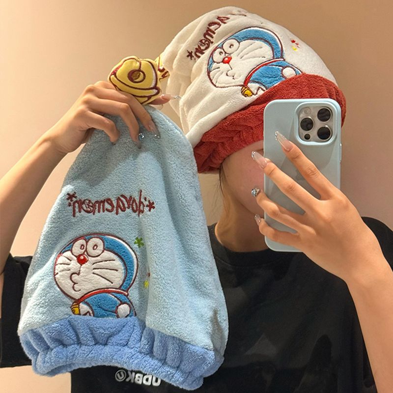 新しいドラえもんアニメ周辺漫画かわいいヘアドライ帽子甘くてか - Home Bathroom Movie のレビューと価格
