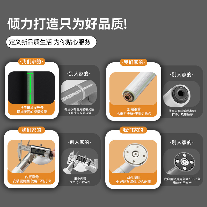 ステンレス鋼トイレ安全手すり浴室グラブバー高齢者介護施設10 - Home Bathroom Grab Bar のレビューと価格