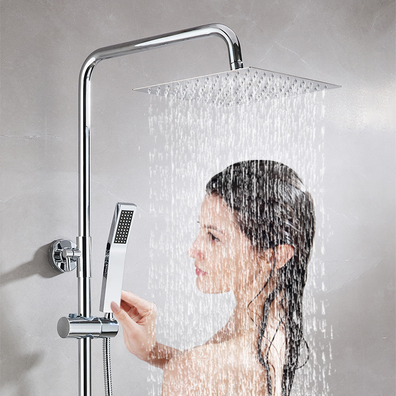電気メッキステンレス製サーモスタットシャワーセット ワンボタ - Home Bathroom Shower のレビューと価格