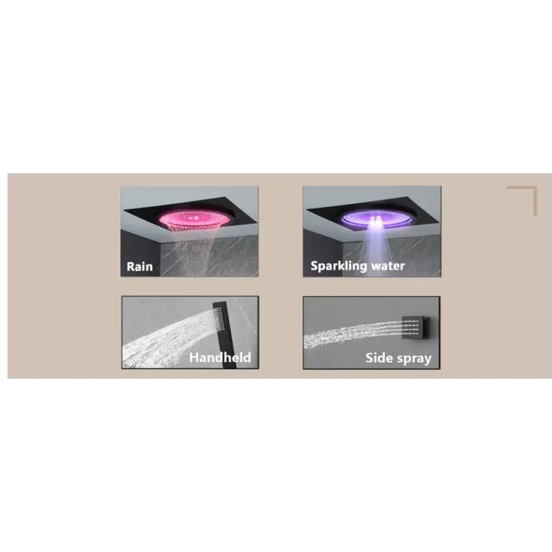 スマートLEDシャワーセット 浴室音楽内蔵レインフォールシス - Home Bathroom Shower のレビューと価格