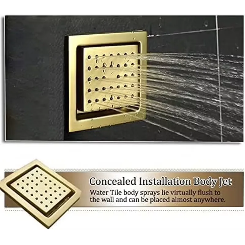 スマートLEDシャワーセット 浴室音楽内蔵レインフォールシス - Home Bathroom Shower のレビューと価格