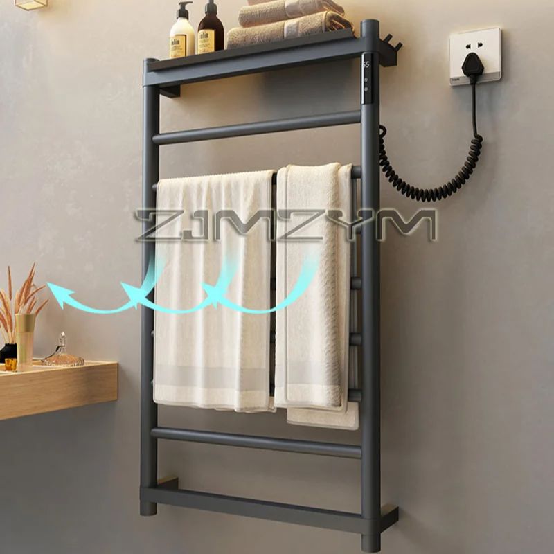 浴室電気タオルラック デジタルディスプレイ 温度時間制御 タ - Towel Warmer Electric のレビューと価格