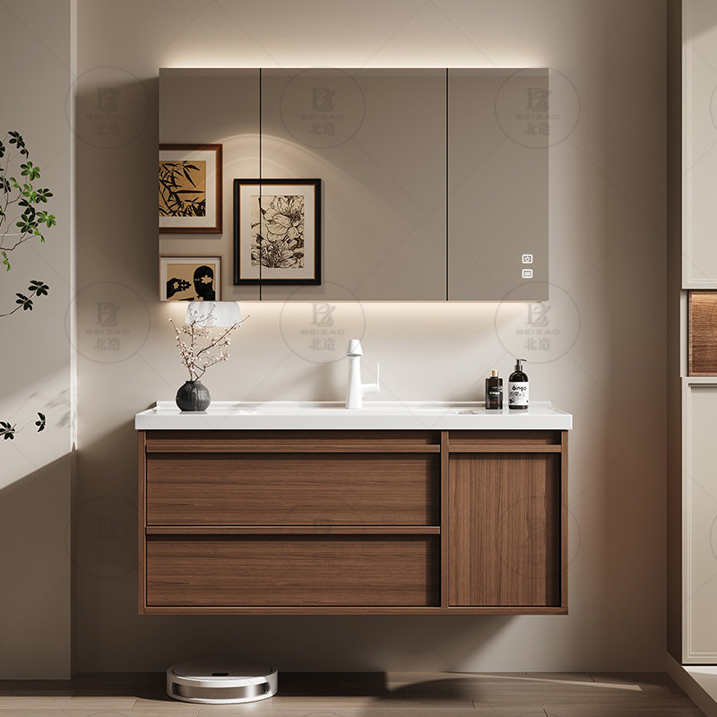 高級木製食器棚引き出しミラーペーパースキンケアモダンパーティ - Home Bathroom Vanity Combo のレビューと価格