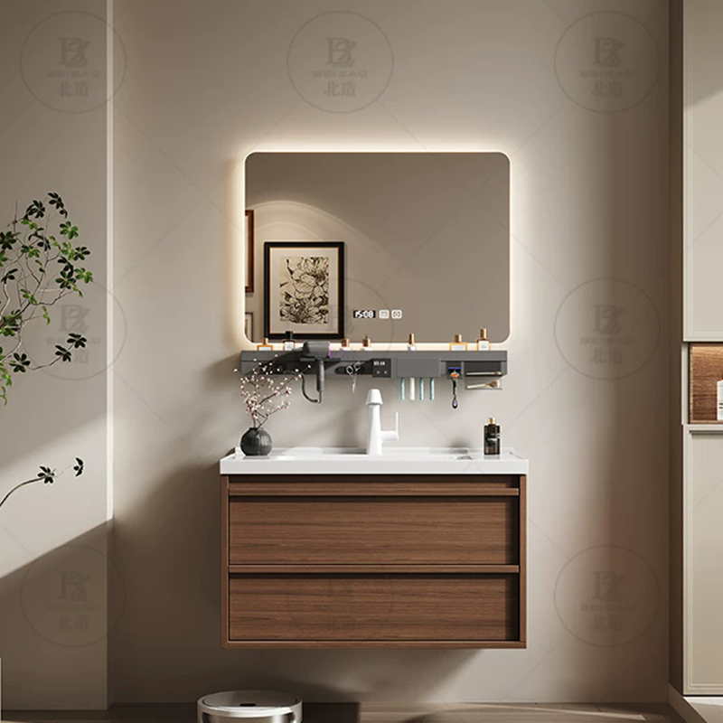 高級木製食器棚引き出しミラーペーパースキンケアモダンパーティ - Home Bathroom Vanity Combo のレビューと価格