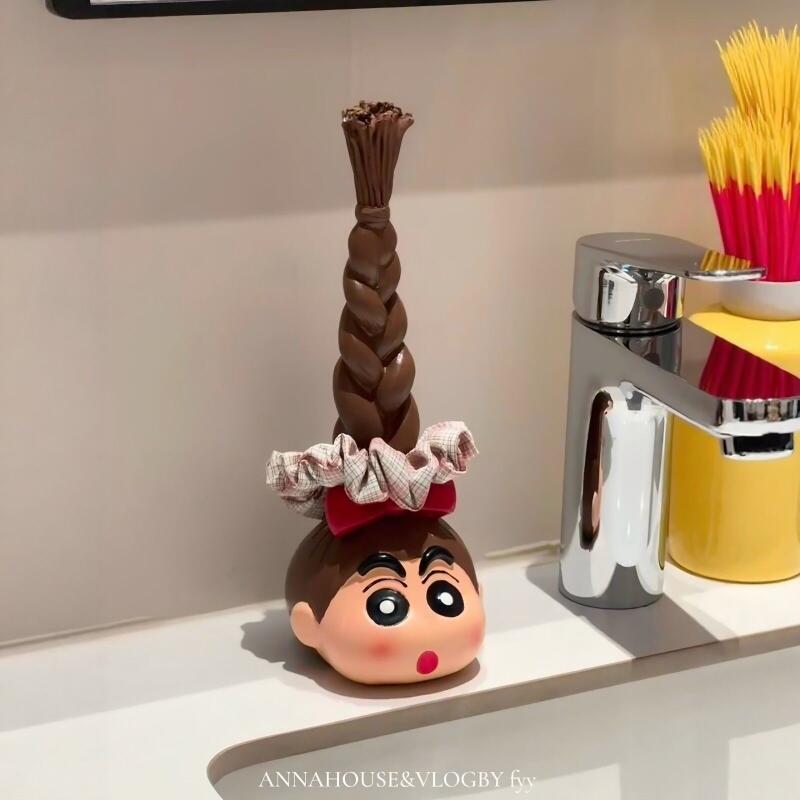 かわいいクレヨンしんちゃんロング三つ編みヘアネクタイ収納ラッ - Home Bathroom Products のレビューと価格