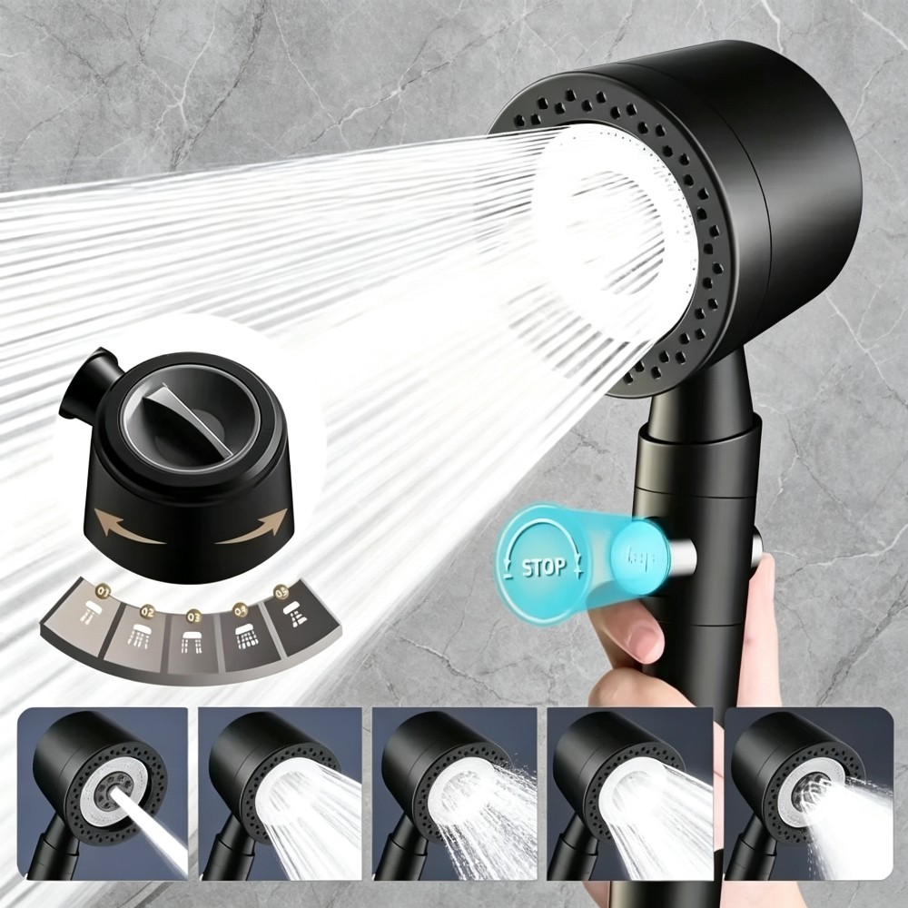 高圧ハンドヘルドシャワーヘッド、節水設計、ワンキーオン/オフ - Home One Bathroom Accessories のレビューと価格