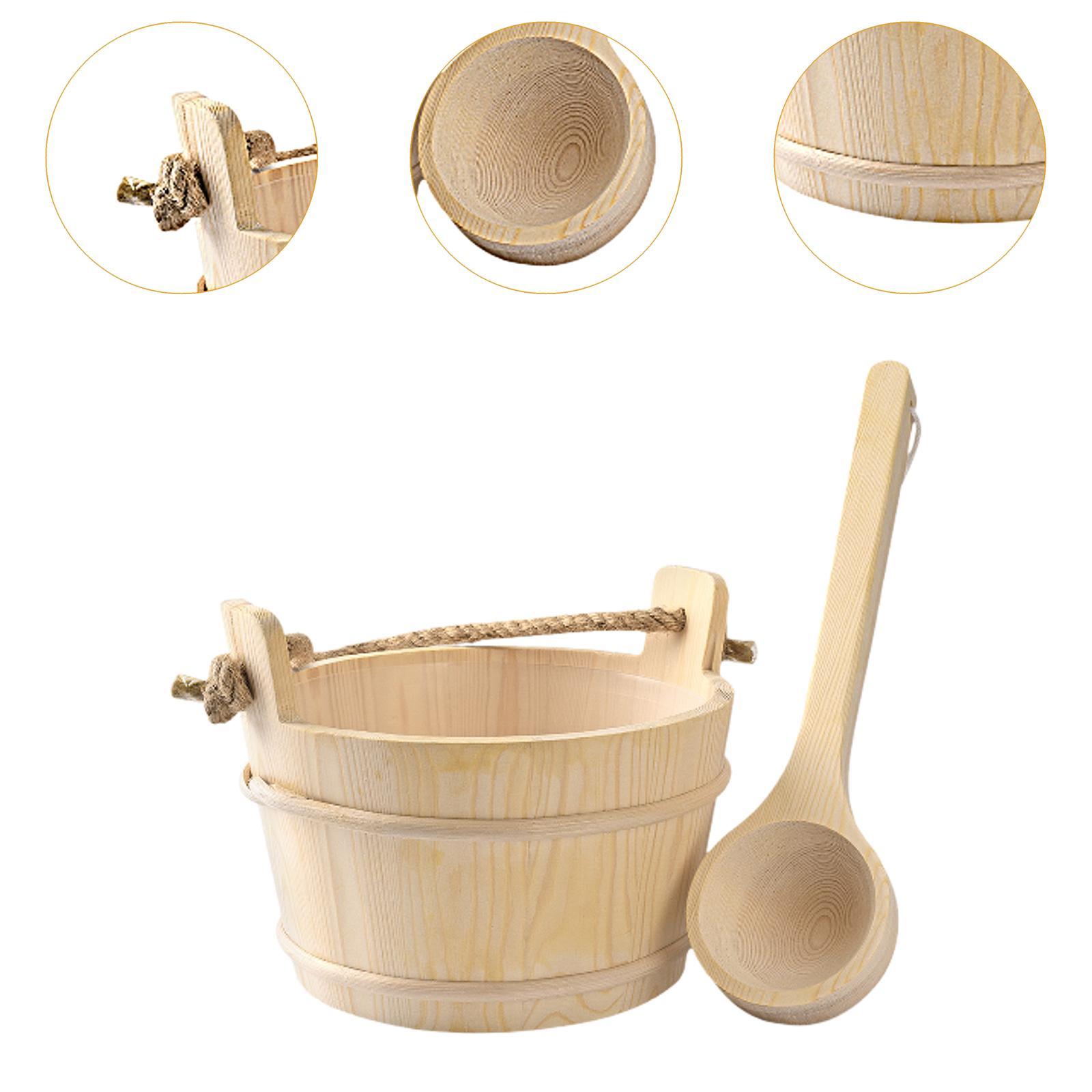 4L 木製サウナバレル スプーン付き ポータブルサウナルーム - Home Bathroom Sauna のレビューと価格