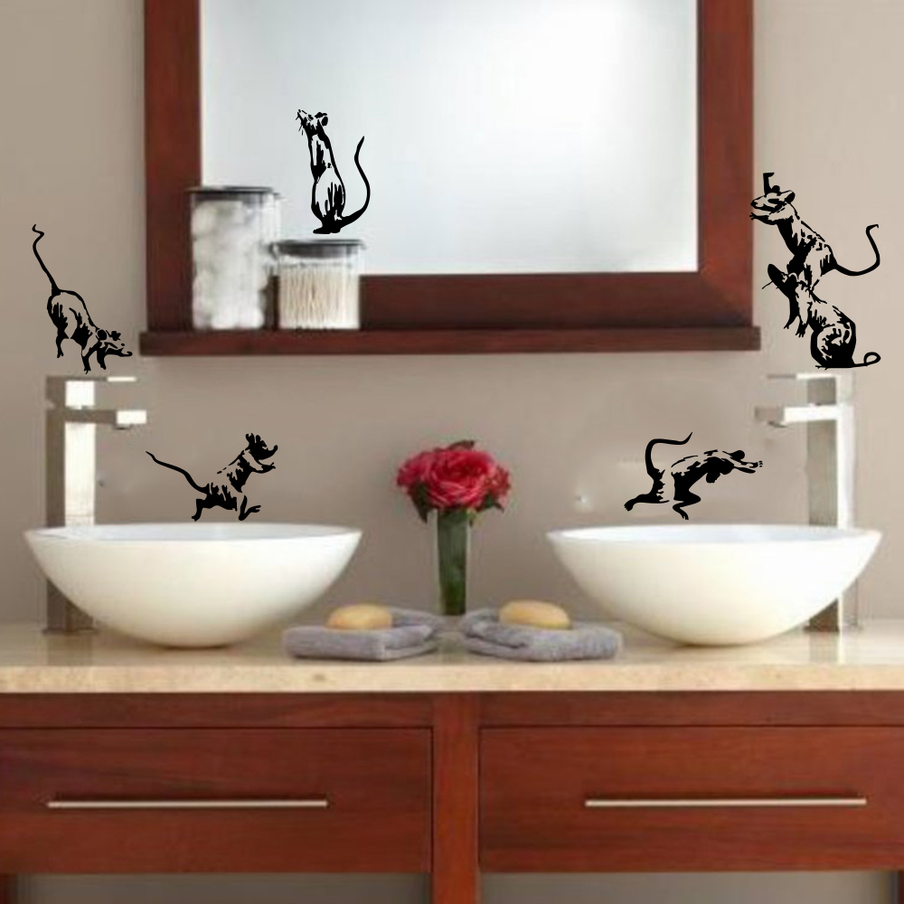 装飾用ビニールステッカー5枚,バスルーム用装飾 - Home Bathroom Tiles のレビューと価格
