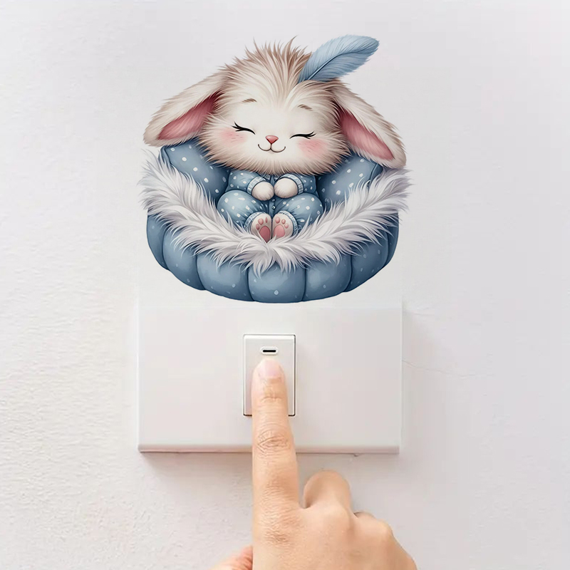 かわいいウサギのステッカー,防水ウォールステッカー,壁,バス - Home Bathroom Tiles のレビューと価格