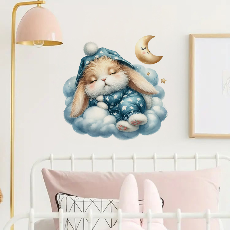かわいいウサギのステッカー,防水ウォールステッカー,壁,バス - Home Bathroom Tiles のレビューと価格