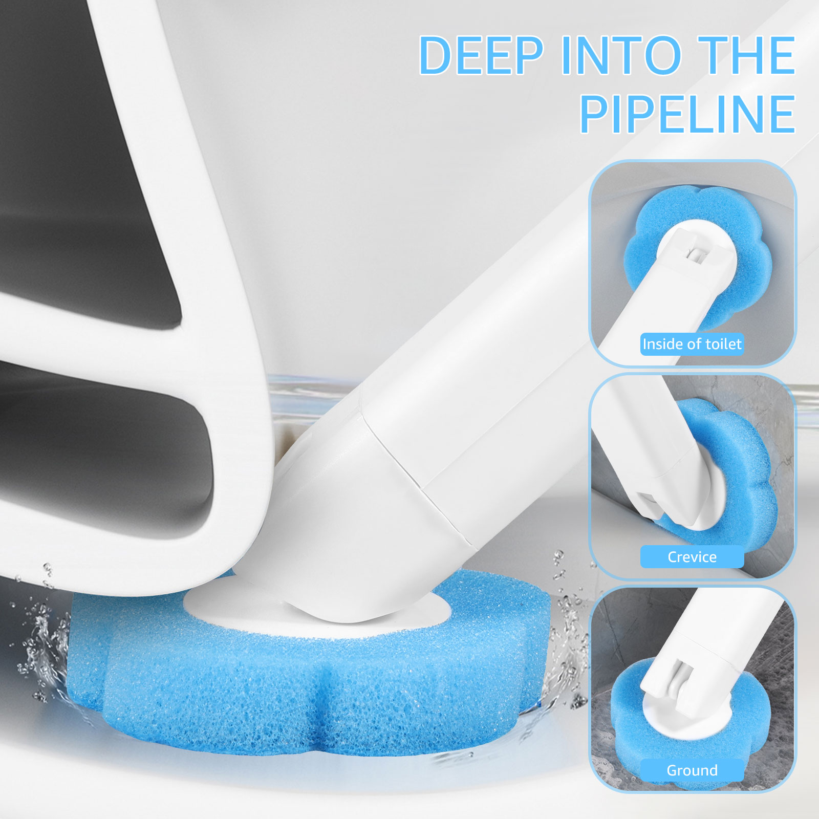 トイレブラシとホルダーセット、使い捨てリフィル交換ヘッド付き - Home Bathroom Products のレビューと価格