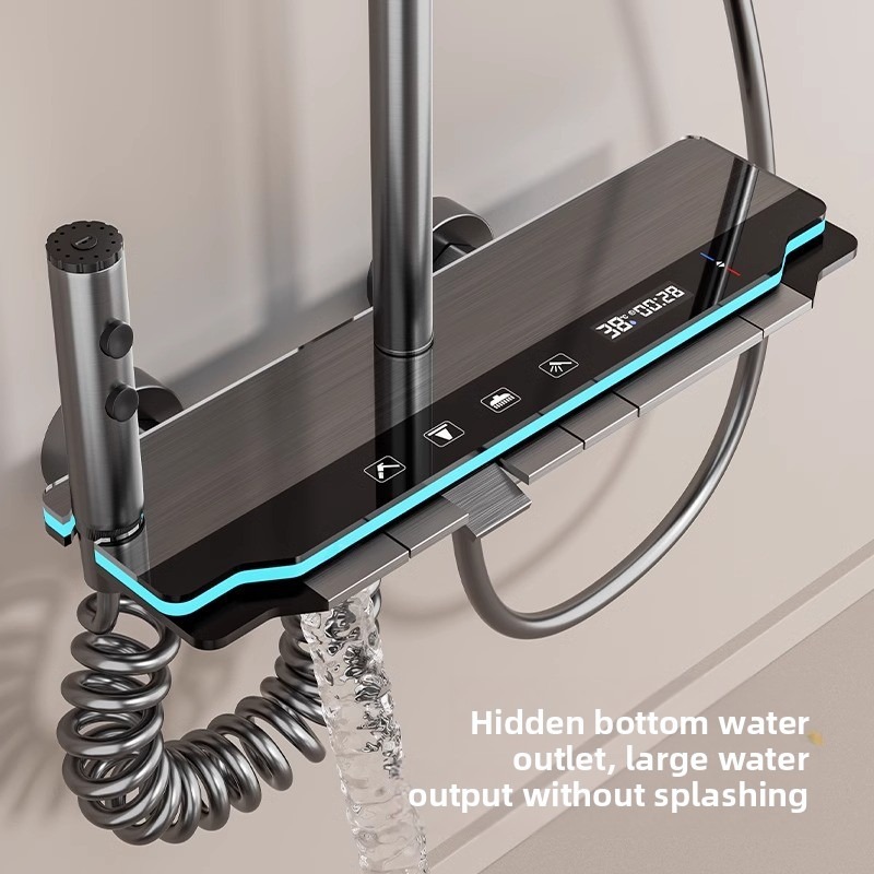 デジタルシャワーヘッドセット 圧力アップ 家庭用浴室 温冷水 - Home Bathroom Shower のレビューと価格