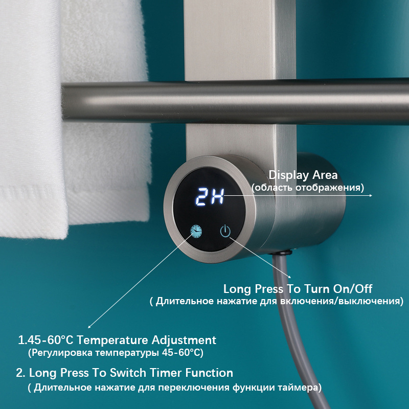 浴室設備 ブラッシュドゴールド タオル乾燥機 ステンレス製  - Towel Warmer Electric のレビューと価格