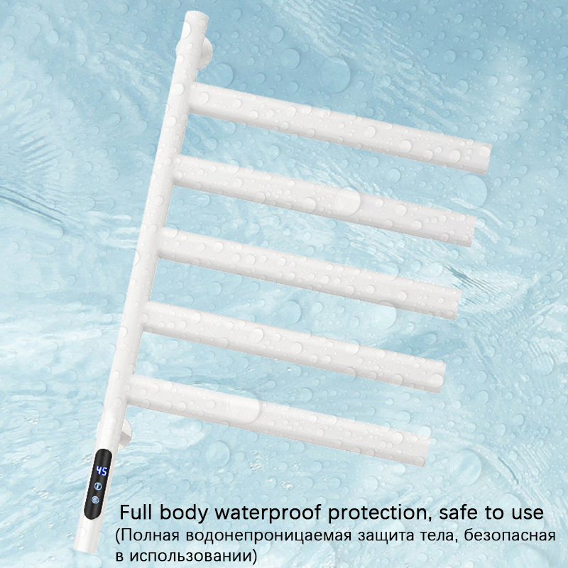 黒/白/グレー電気加熱タオルレール温度制御タイミング浴室タオ - Towel Warmer Electric のレビューと価格