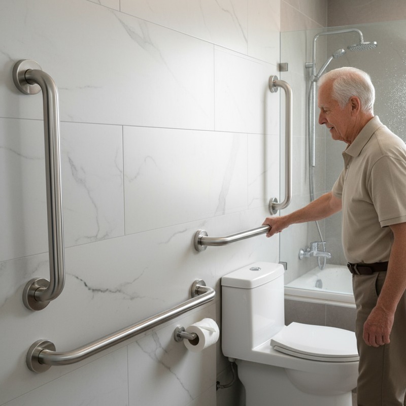複数のサイズのステンレス鋼製アームレスト、高耐錆性、簡単設置 - Home Bathroom Grab Bar のレビューと価格
