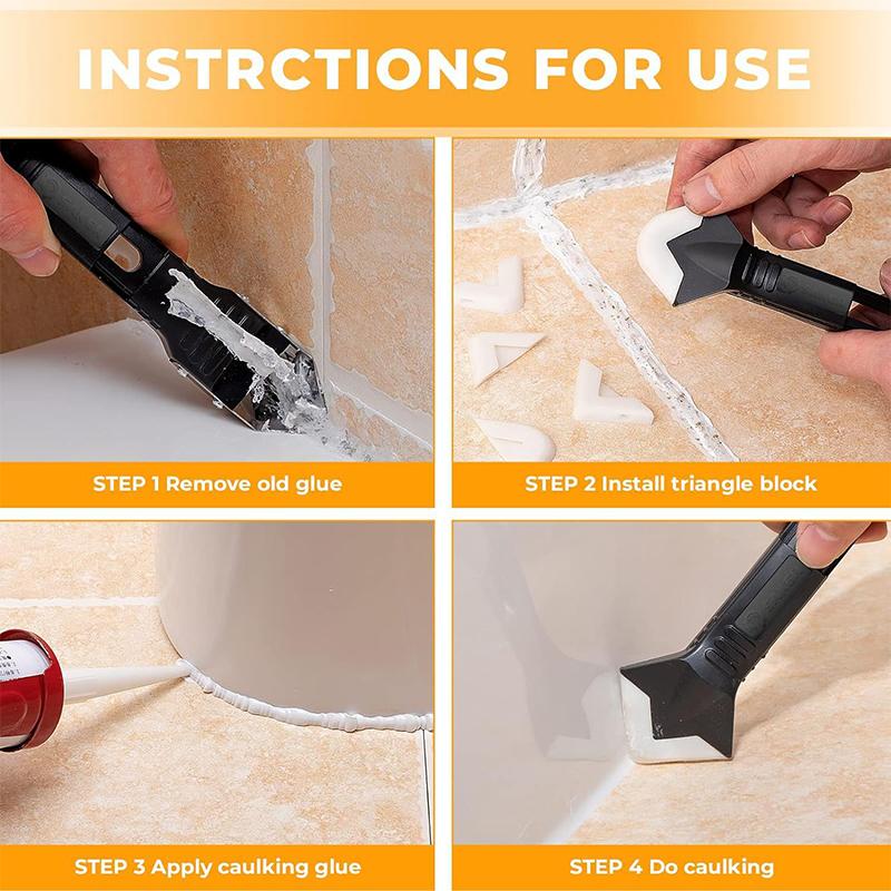 3in1シリコンシーラント除去スクレーパーツールキット、浴室 - Home Bathroom Tiles のレビューと価格