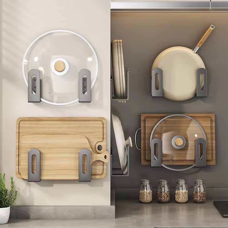 2 ピース/セット鍋蓋ラックポットカバーまな板ホルダースポン - Tiny Home Bathroom Kitchen のレビューと価格