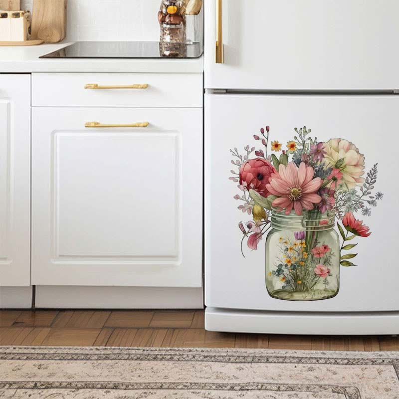 水彩花柄ウォールステッカー,カントリースタイル,バスルームと - Home Bathroom Tiles のレビューと価格