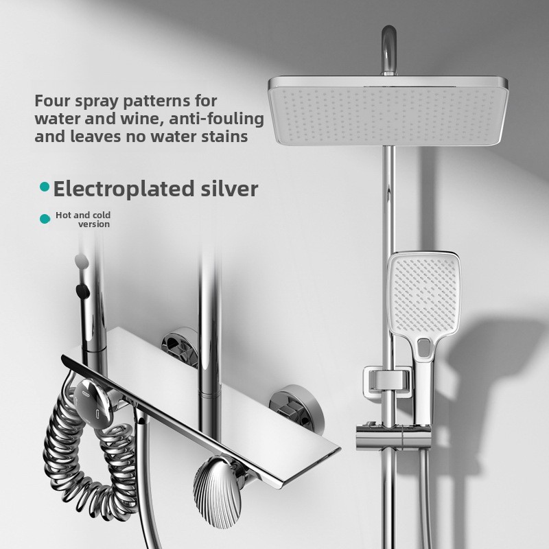 全銅製ガンメタルシャワー水栓セット サーモスタット式圧力増強 - Home Bathroom Shower のレビューと価格