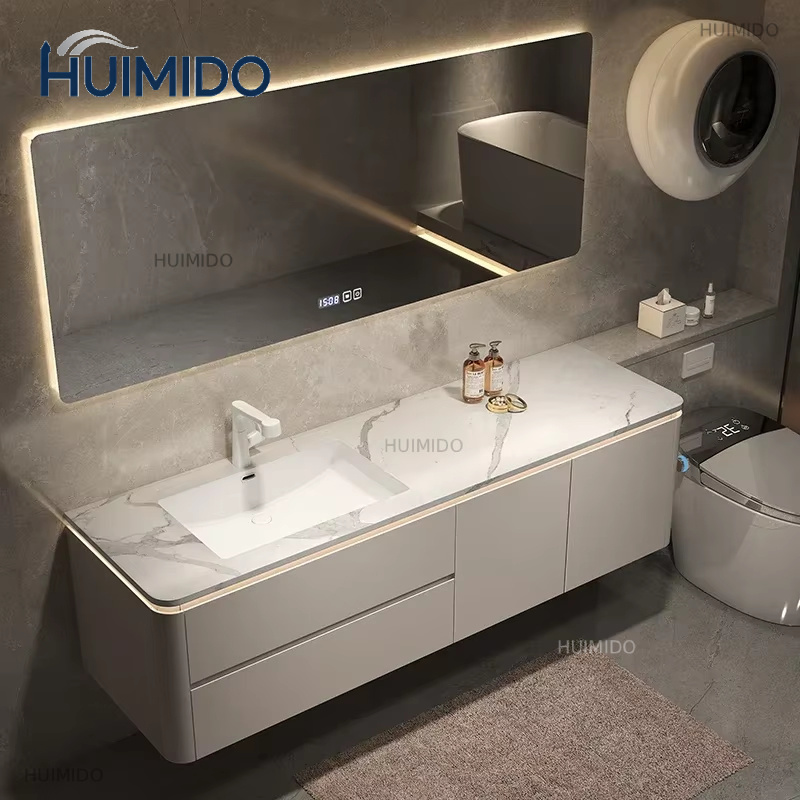 高級木製バスルームキャビネット 多目的壁掛け薬棚 床置きプラ - Home Bathroom Vanity Combo のレビューと価格