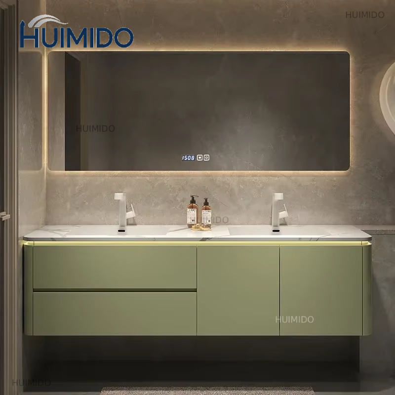 高級木製バスルームキャビネット 多目的壁掛け薬棚 床置きプラ - Home Bathroom Vanity Combo のレビューと価格