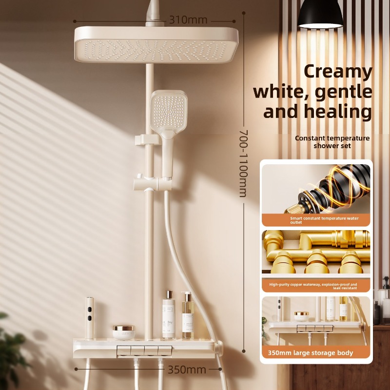 サーモスタットシャワーセット全銅製ホームバスルームキット高圧 - Home Bathroom Shower のレビューと価格