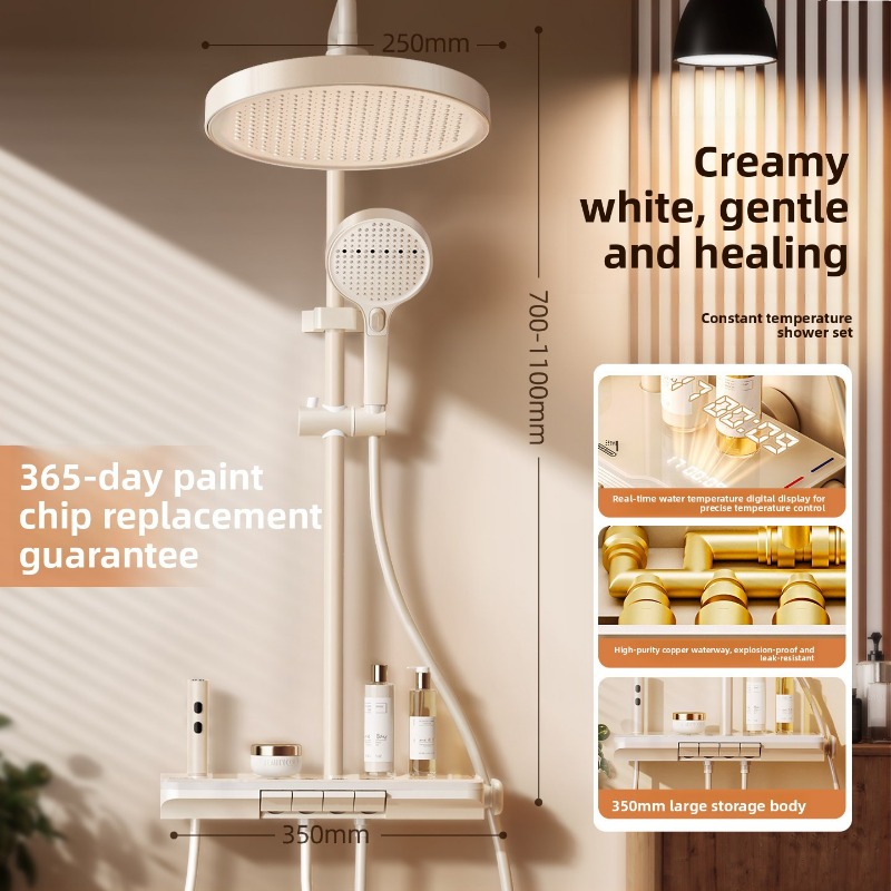 サーモスタットシャワーセット全銅製ホームバスルームキット高圧 - Home Bathroom Shower のレビューと価格