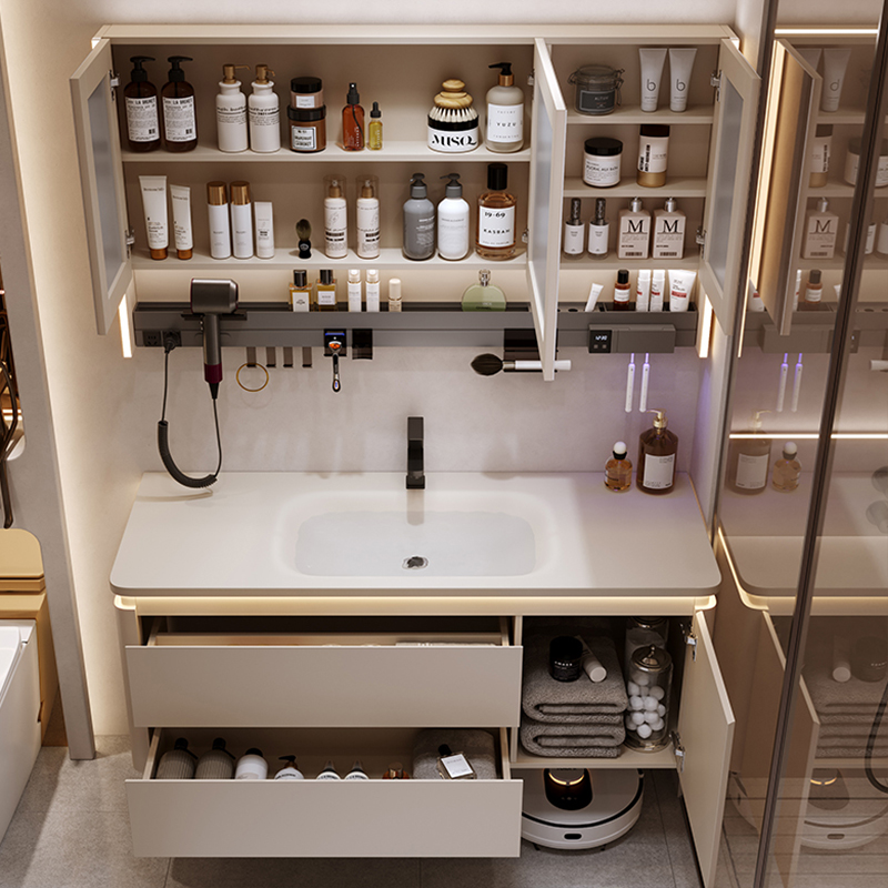 モダンなシンプルなバスルームキャビネット洗面台ヴィンテージ化 - Home Bathroom Vanity Combo のレビューと価格