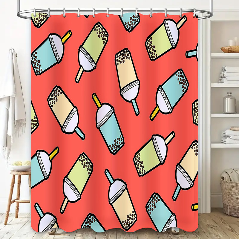 ユニークなバブルティーシャワーカーテンかわいいボバティー装飾 - Home Bathroom Design Ideas のレビューと価格