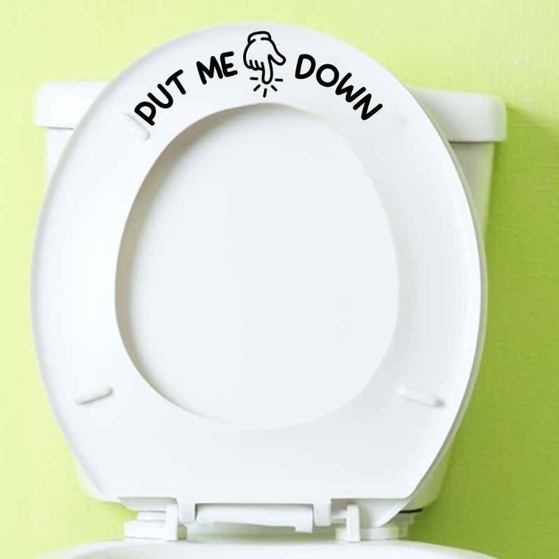 2枚セット 面白いトイレステッカー「PUT ME DOWN」 - Home Bathroom Design Ideas のレビューと価格