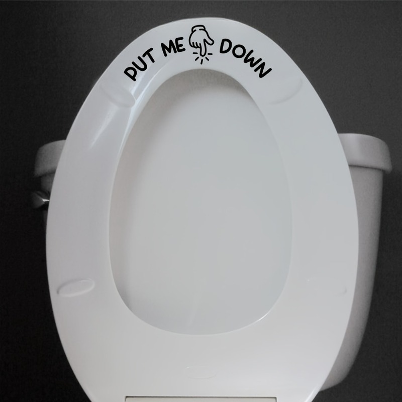 2枚セット 面白いトイレステッカー「PUT ME DOWN」 - Home Bathroom Design Ideas のレビューと価格