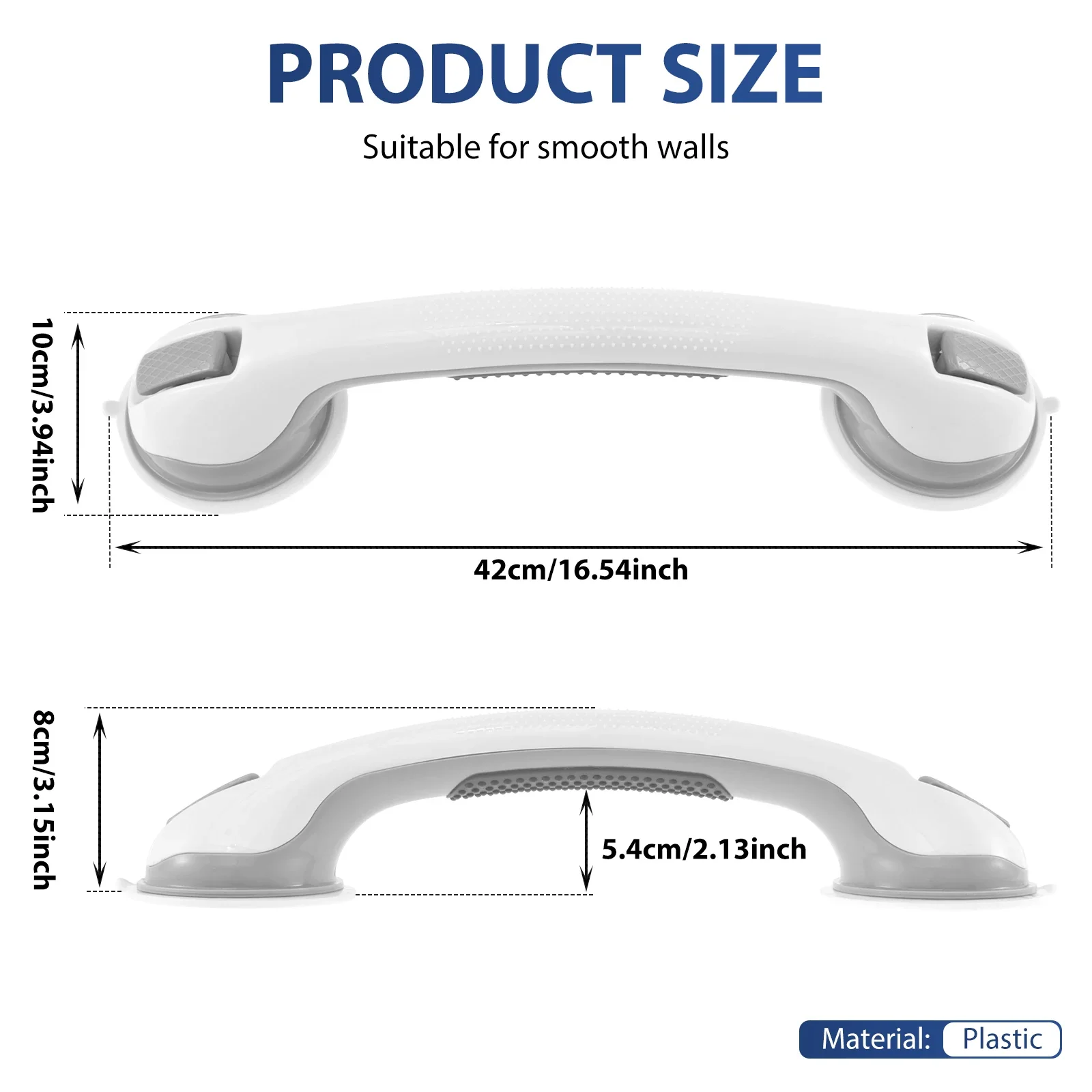 2 個シャワーグラブバー滑り止めシャワーグラブハンドルプラス - Home Bathroom Grab Bar のレビューと価格