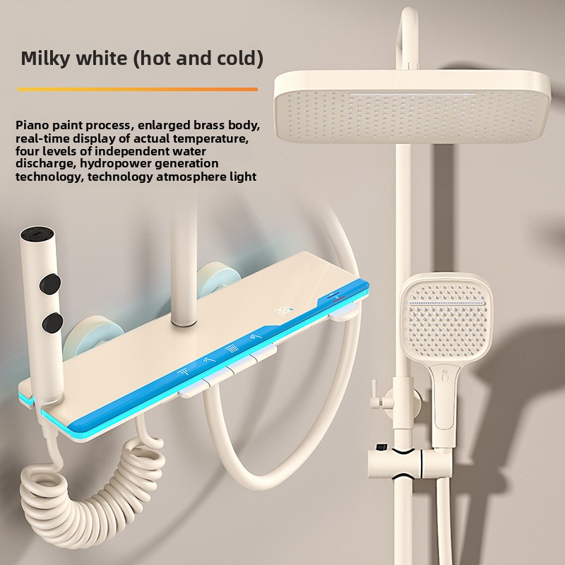 スマートデジタルディスプレイ付きサーモスタットシャワーセット - Home Bathroom Shower のレビューと価格