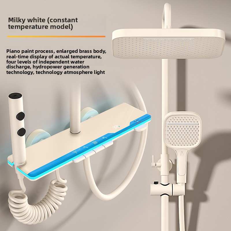 スマートデジタルディスプレイ付きサーモスタットシャワーセット - Home Bathroom Shower のレビューと価格