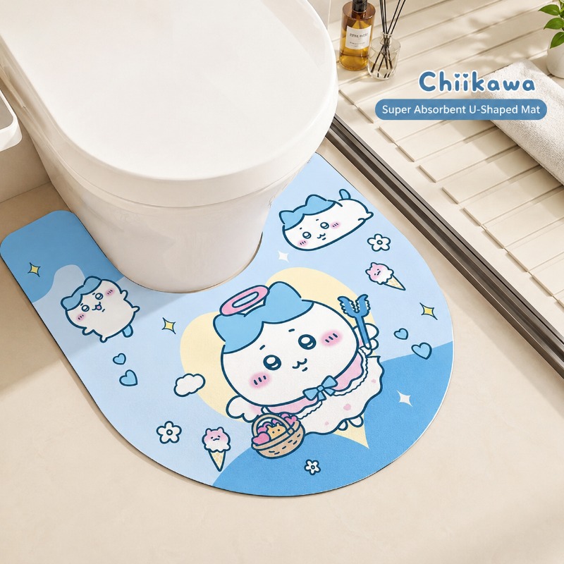 可愛いちいかわU字型トイレマット 超吸水 滑り止め 浴室マッ - Home One Bathroom Accessories のレビューと価格