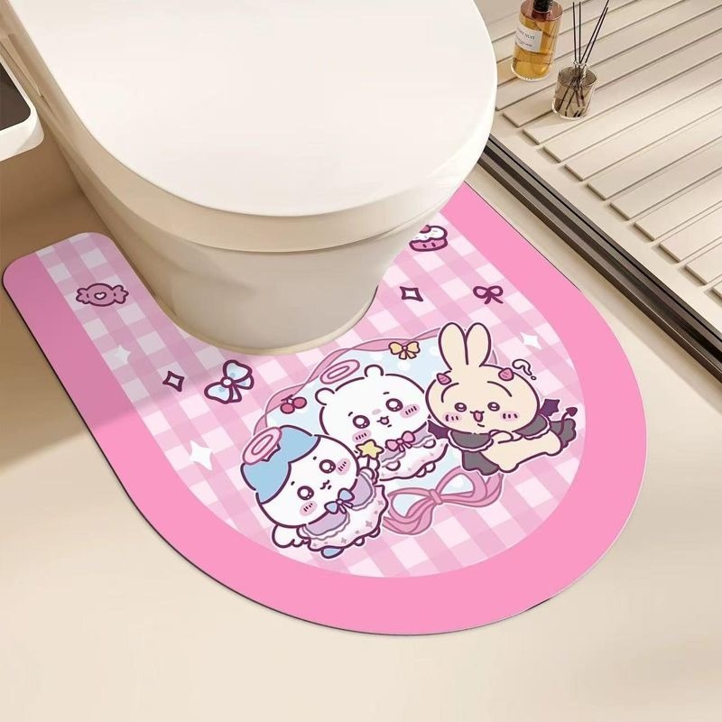 可愛いちいかわU字型トイレマット 超吸水 滑り止め 浴室マッ - Home One Bathroom Accessories のレビューと価格